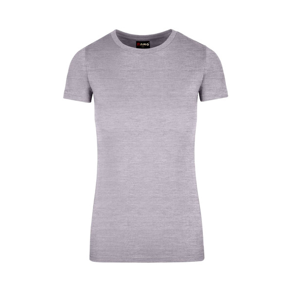 Grey Marl Lisa Women's American Style T-Shirt made from 100% cotton, a classic and comfortable basic tee for casual or custom use.