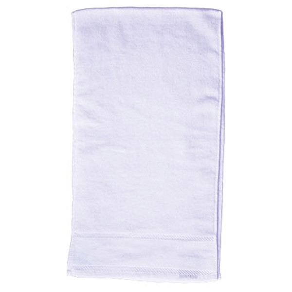 White AERO plain cotton terry velour fitness towel (gym towel), soft and absorbent, suitable for bulk purchase and custom branding.