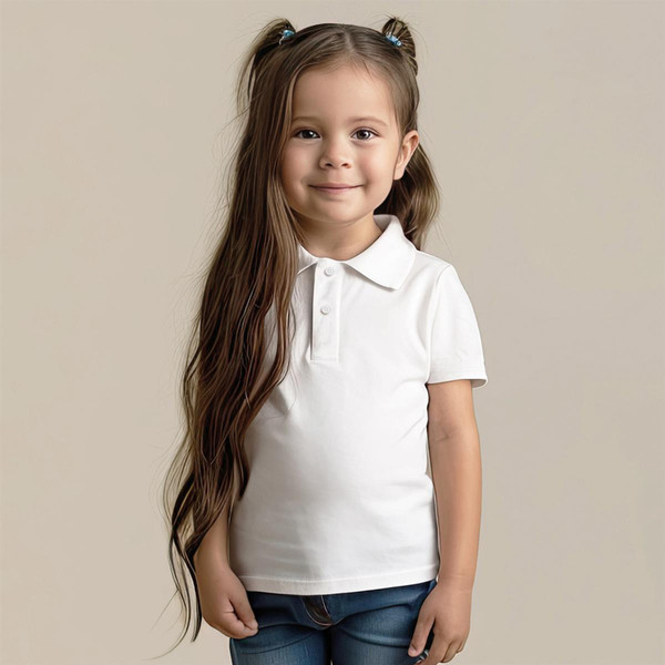Kids Junior Heavyweight Cotton Pique-Look Polo Shirt
