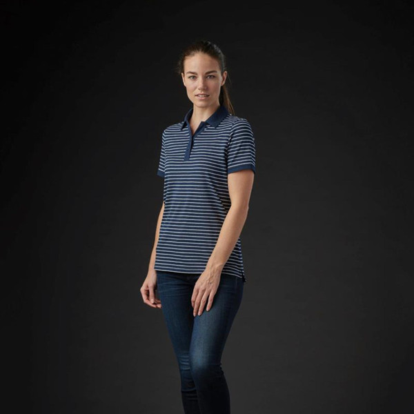 Women's Striped UPF 50+ Polo