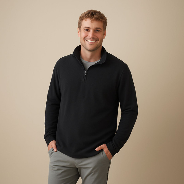Men's Active Lightweight Microfleece Half-Zip Jumper