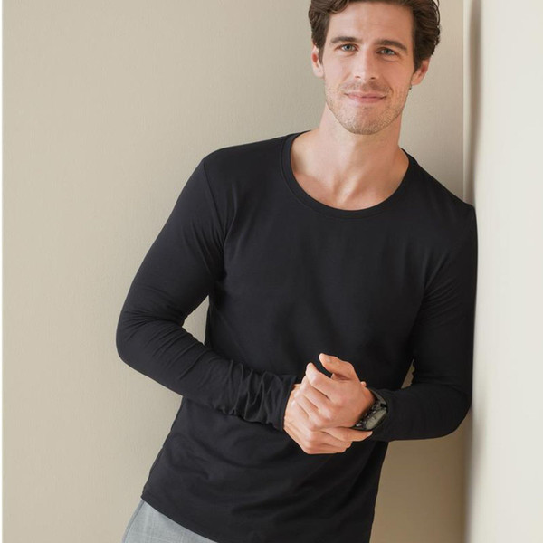 Men's Clark Plain Stretch Long Sleeve T-Shirt