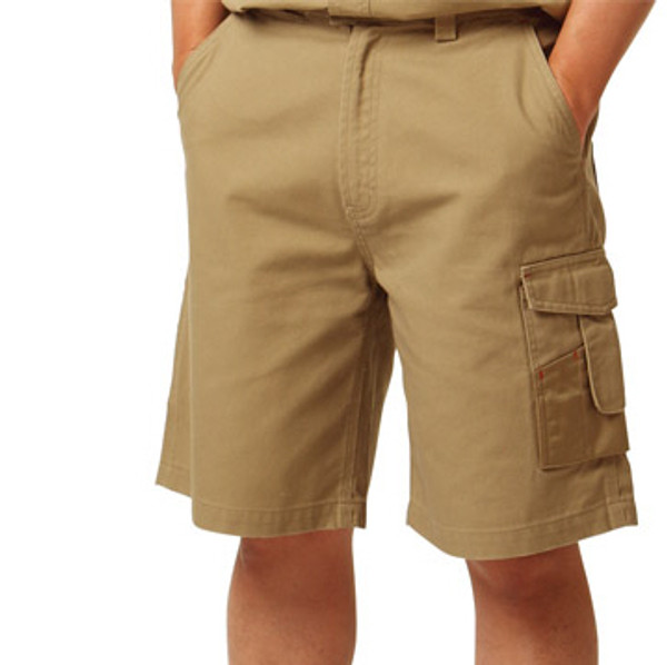 DON Men cotton canvas cargo shorts Khaki