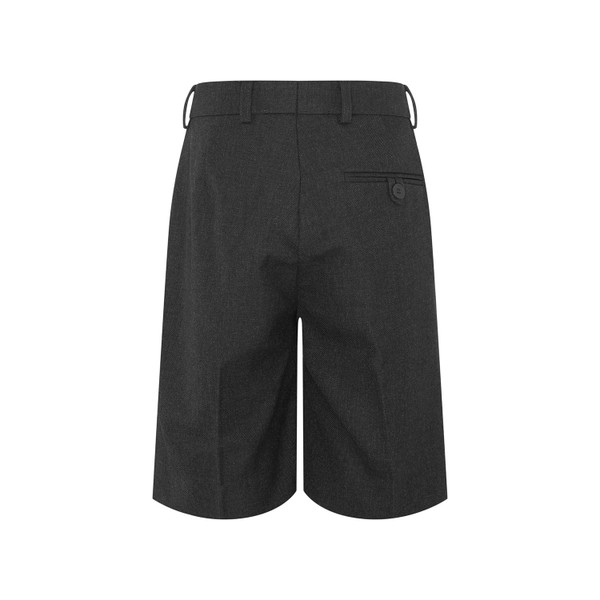 Premium Formal Single Pleat Shorts | Stain-Resistant Teflon School Shorts - Back