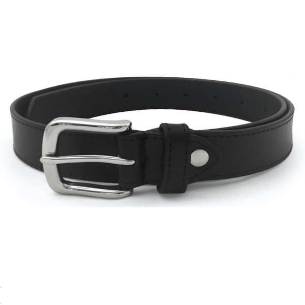 Black Leather Belt for School Uniforms
