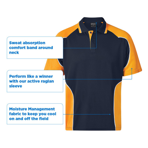 Shop Cotton Back Contrast Sports Polo - Features