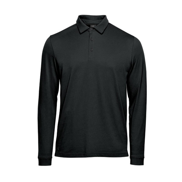 Men's Nevada L/S Micro Pique Polo - Black