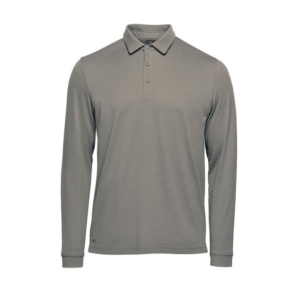 Men's Nevada L/S Micro Pique Polo - Granite