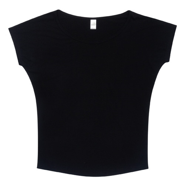 Wholesale Ladies t-shirts batwing sleeves Black