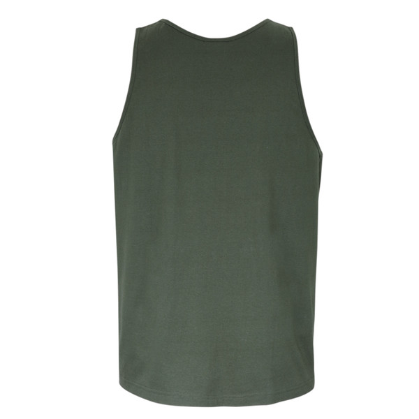 VINCE | Mens 100% Cotton Tank Top | Army - Back