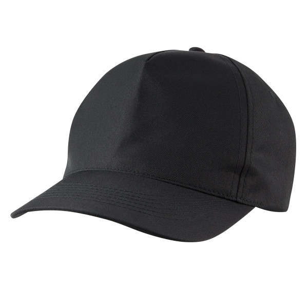 Plain Baseball Cap with 5 panels in Black