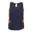 bulk kids contrast team singlets | charcoal+orange