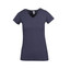 wholesale womens v neck marl t-shirts | navy