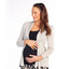 cotton roll collar knitted maternity cardigan