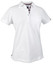 womens plain contrast trim polo | white