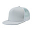 buy wholesale flat peak trucker hat | steel+white