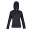 Buy Ladies Half Zip Hooded Tshirt | Plain Black