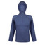 Mens Heather Half Zip Hooded Tee | Navy