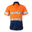 Fluoro Orange | Workwear Cotton Safety Short Sleeve Shirt + 3M Tapes