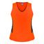 Neon Orange+Slate | Plain Ladies Sports Contrast Singlet 