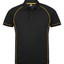 Black+Gold | Mens Contrast Piping Sports Polo Shirts