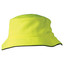 Fluoro Yellow+Navy | Pique Poly Mesh Contrast Bucket Hat
