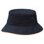 NAVY+ORANGE | Heavy Cotton Sandwich Brim Bucket Hat