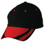 Black+Red | Cotton Contrast Peak and Eyelets Structured Cap