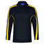 Navy+Gold | Bulk Buy Quick Dry Long Sleeve Contrast Polo Shirt