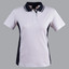 White+Navy | Bulk Discount Womens Contrast Sports Polo Shirts