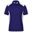 Purple+White | Bulk Buy Kids CoolDry Contrast Polo Shirt
