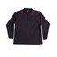 Navy+Red | Kids Long Sleeve Contrast Piping Polo Shirt