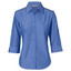 Indigo Blue | Buy Blank Womens Nano Tech Silk 3/4 Sleeve Work Shirt