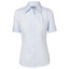 Pale Blue | Buy Wholesale Womens Self Stripe Short Sleeve Shirt