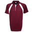 Maroon+White | Bulk Buy Plain Contrast Mini-Waffle Polo Shirts Online