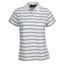 White+Navy | Bulk Buy Womens Striped Cotton Pique Polo Shirt