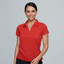 Shop Buttonless Womens Contrast V Neck Sports Polo Shirt