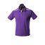 Purple+White | Bulk Buy Blank Kids Contrast Easy Care Polo Shirt