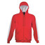 Red+White | Bulk Discount on Contrast Fleece Zip Hoodie Jackets Online