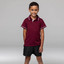 Kids Contrast Mesh Knit Poly Polo Shirt