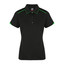 Lady Blank Contrast Sports Polo Shirts-_Black Kawa Green