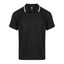 Mens Contrast Dri-Wear Antibacterial Raglan Polo Shirts online_Black White