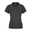 Ladies Striped Dri-Wear Antibacterial Polo Shirt. _Black White