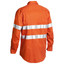 Orange Bisley Taped Hi Vis Cool Lightweight Drill Shirt