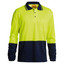 Bisley Hi Vis LongBisley Hi Vis Long Sleeve Stretchy Work Safety Polo Shirt in Yellow/Navy Sleeve Polo Shirt