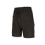 Unisex Cotton Stretch Drill Cuffed Work Shorts - Black