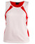 ZOOM Women contrast athletic singlet White/Red