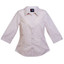 Plain Women business shirts 3/4 sleeves Beige