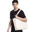 Organic large canvas tote shopping bag