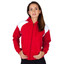 Wholesale Plain hoodie jacket two-tone | Red+white